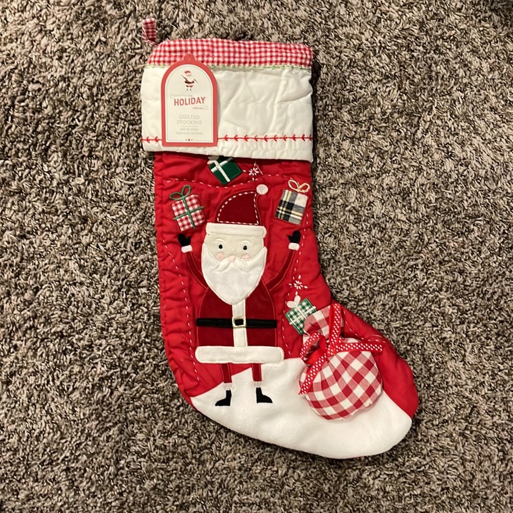 Pottery Barn Quilted Christmas Stocking